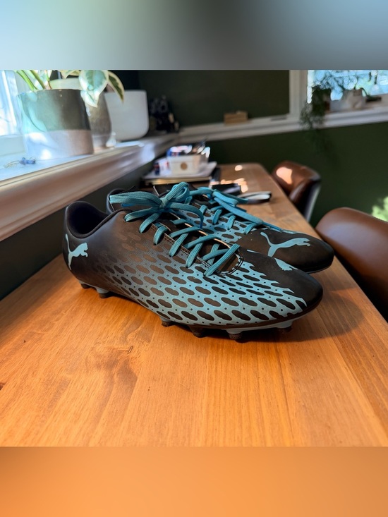Puma Other - Puma Men’s Black Teal Athletic Soccer Cleats